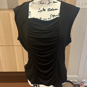 Style & Co. Black Ruched Blouse